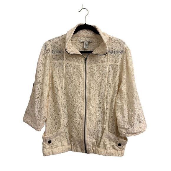 Vintage American Rag Cie All Lace Bomber Jacket sz 1X Boho - Picture 1 of 9